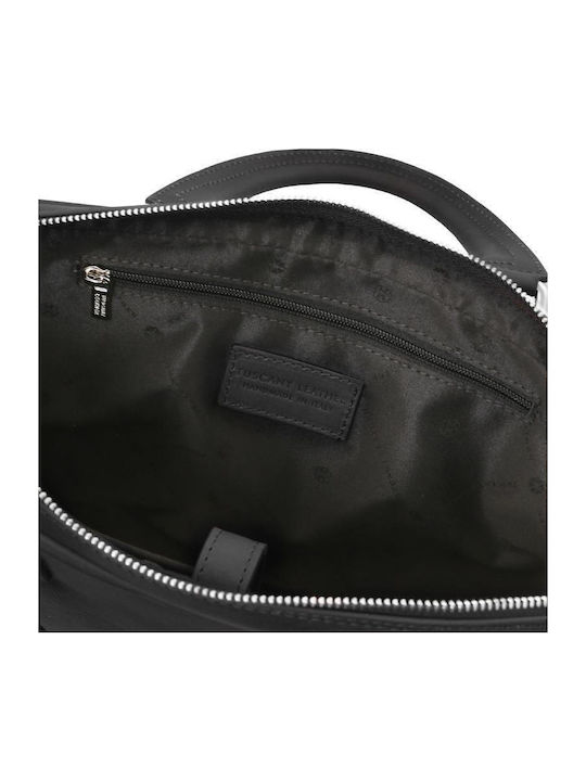 Tuscany Leather Shoulder / Handheld Bag for 15.6" Laptop in Black Colour TL142620