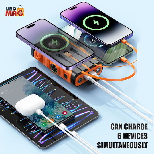 Linomag Solar Power Bank 20000mAh Portocaliu
