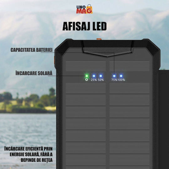 Linomag Power Bank Solar 10000mAh 22.5W Negru
