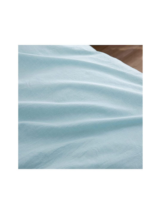 SteweHome Cotton Duvet Cover Set 180x220cm Double With Pillowcase Ecru