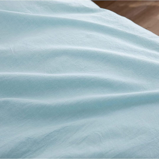 SteweHome Cotton Duvet Cover Set 180x220cm Double With Pillowcase Ecru
