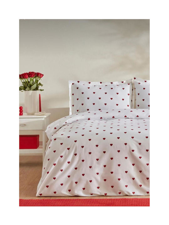 SteweHome Cotton Duvet Cover Set 200x200cm Double With 2 Pillowcases 100% Cotton