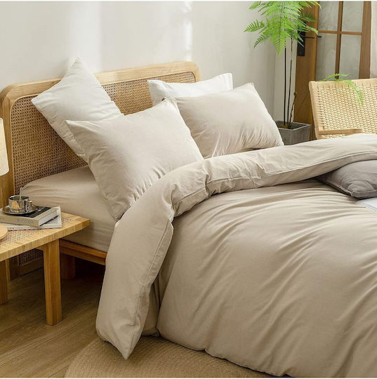 SteweHome Σετ Ημίδιπλη 195x230cm Εκρού SteweHome Σετ Ημίδιπλη 195x230cm Εκρού