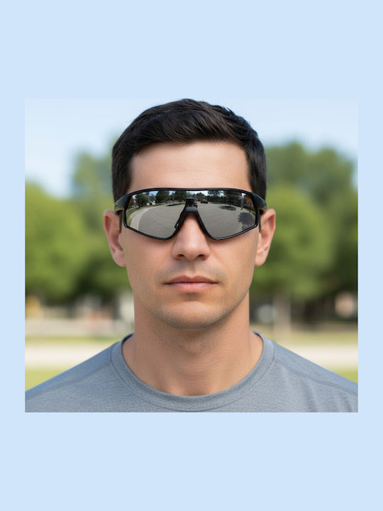 V-store Unisex Sonnenbrillen mit Schwarzem Horn umrandetem Rahmen und Grauen Polarisiertem Glas