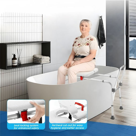 Linomag Седалка за баня с гръбнак 40x45см
