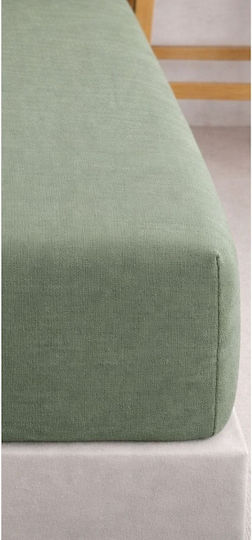 SteweHome Cotton Duvet Cover Set 195x230cm Double With Pillowcase Green