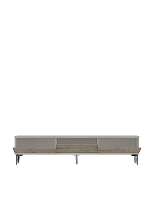 TV Stand Made of Wood & Gold Glass L180xD30xH41cm