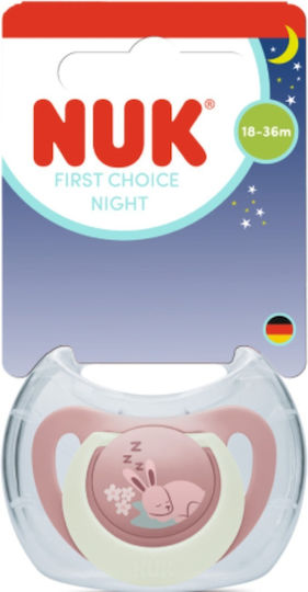 Nuk First Choice Silicone Night Pink Pacifier for 18-36 Months