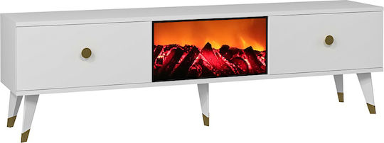 TV-Ständer Weiße Schwarze M150xT30xH46cm