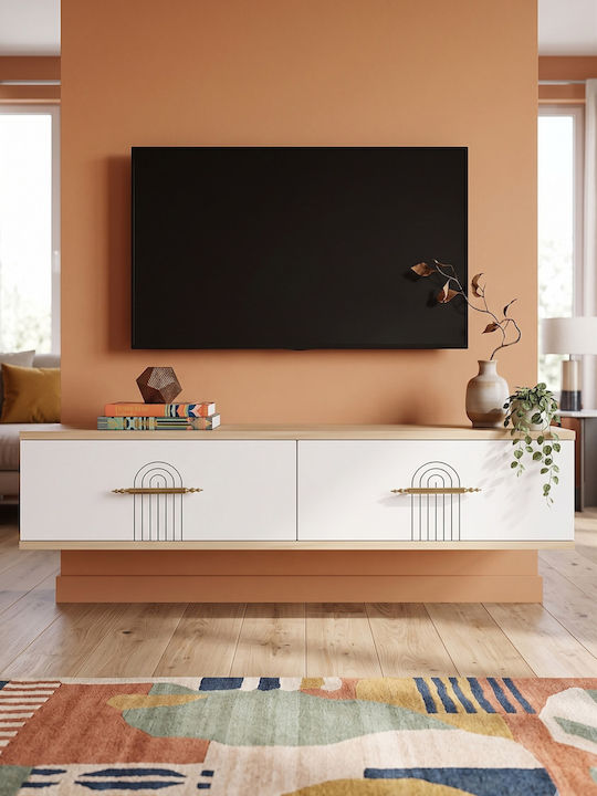 Gold TV Stand L120xD30xH26cm