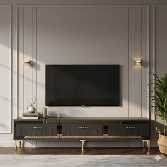 Stand TV De Podea Auriu 180x30x41cm