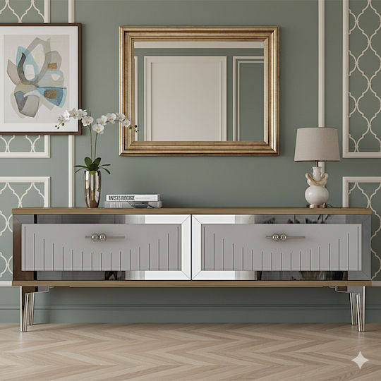 SteweHome TV-Ständer Gold M120xΠ30xH41cm