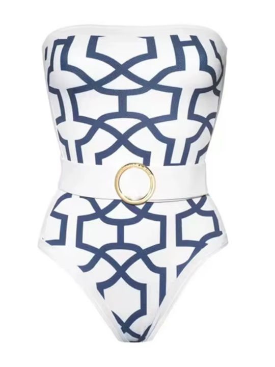 Strapless Ολόσωμο Μαγιό Navy