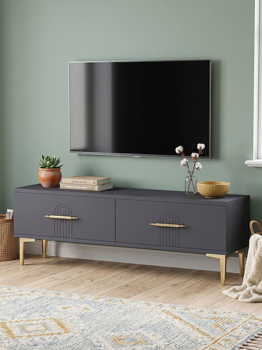 Gold TV Stand L120xD30xH41cm