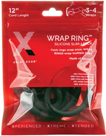 Perfect Fit Brand Slim Wrap Ring 30cm Пръстен Петел Силикон Черен