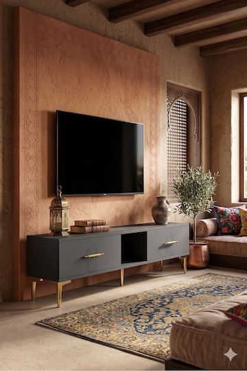 TV-Ständer Gold M150xP30xH41cm