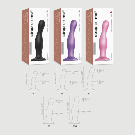 Strap On Me Dildo Ρεαλιστικό Dildo με Βεντούζα Μαύρο