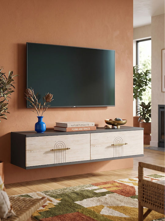 Gold TV Stand L120xD30xH26cm