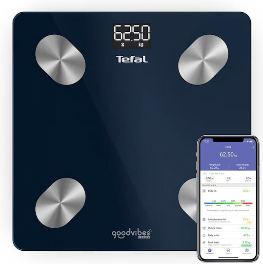 Tefal Smart Bathroom Scale 180kg with Bluetooth BM9720F0