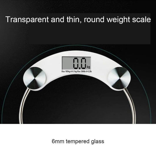 Smart Smart Badezimmerwaage 180kg mit Körperfettmessung & Bluetooth Transparente Q-S069