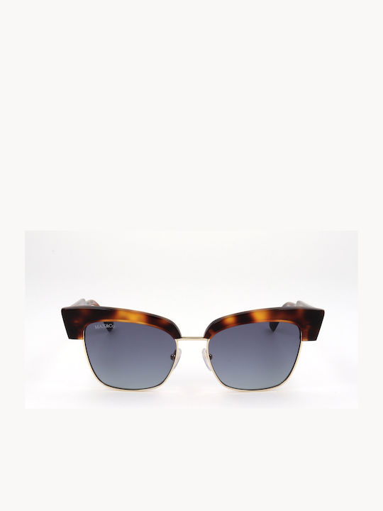 Max & Co Women's Sunglasses with Brown Frame and Blue Gradient Lens MO0092 52W