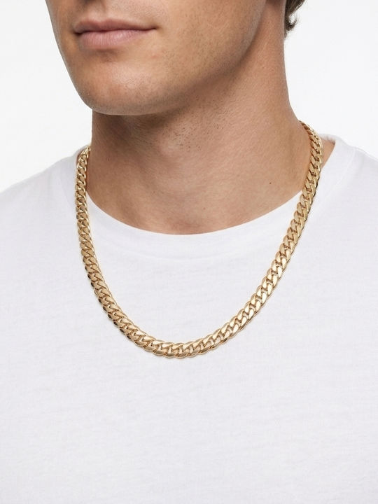 U.S. Polo Assn. Men's Neck Chain Gold Plated Stainless Steel