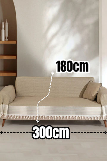 SteweHome Cuverturi Pentru Canapea 3 Locuri P180xL300cm Galben