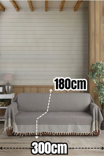 SteweHome Ριχτάρι Τριθέσιου Καναπέ 180x300εκ. Μπουλντάν