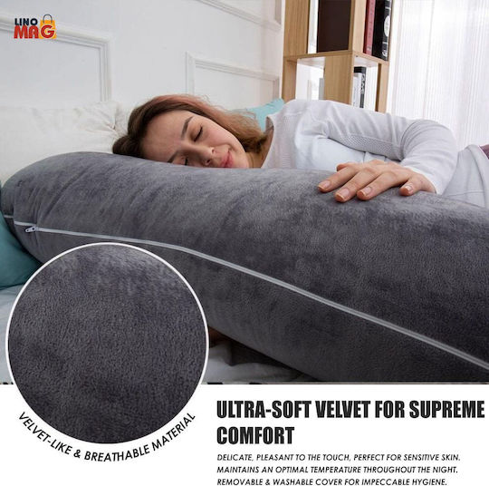 Linomag Pernă Sarcină și Alăptare Neagră 71cm
