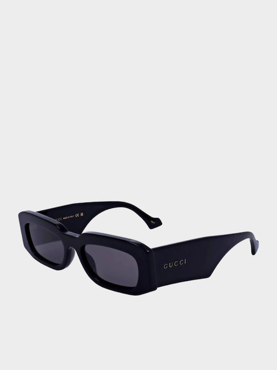 Gucci Unisex Γυαλιά Ηλίου με Μαύρο Κοκκάλινο Σκελετό και Γκρι Φακό GG1426S 001
