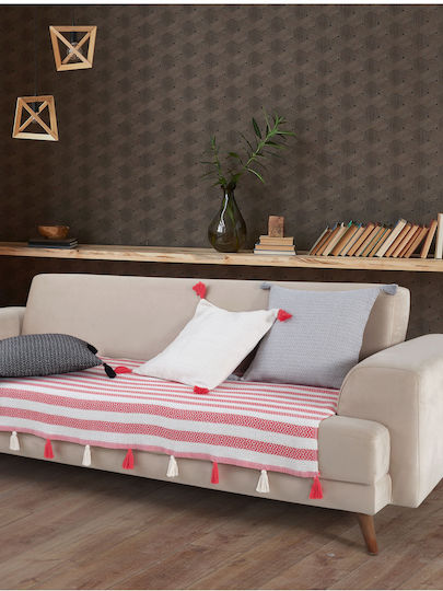 SteweHome Cuvertură Pentru Canapea De Fotoliu 115x201cm Pom Pom