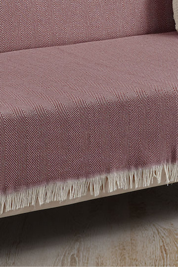 SteweHome Three-Seater Sofa Throw 180x300cm Burgundy
