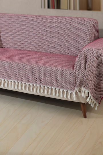 SteweHome SteweHome Dreisitzer-Sofa Wurf 180x300cm Burgundisch