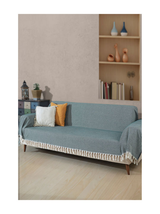 SteweHome Three-Seater Sofa Throw 180x300cm Grey