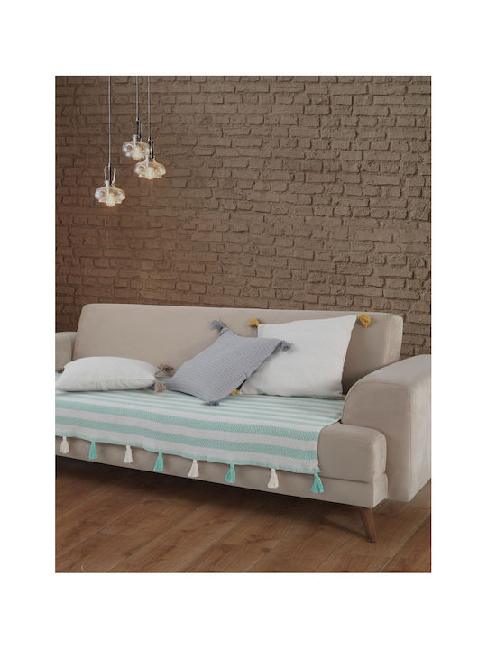 SteweHome Cuvertură Pentru Canapea De Fotoliu 115x201cm Cuvertură Canapea Cu Pompon