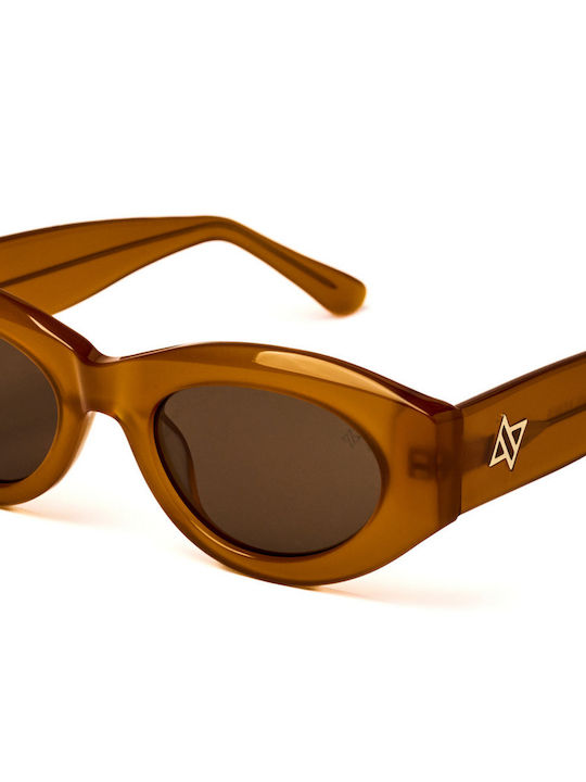 AV Sunglasses Γυναικεία Γυαλιά Ηλίου με Καφέ Κοκκάλινο Σκελετό και Καφέ Φακό AV142/27-Honey