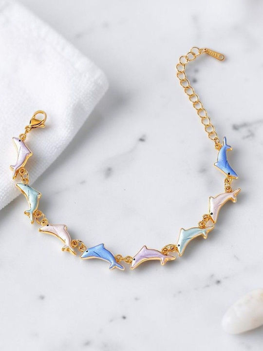 Callajewels Women's Gold Plated Steel Chain Bracelet