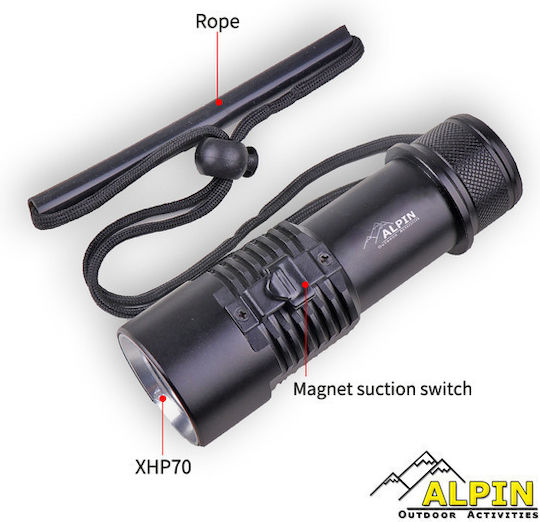 Alpin Φακός LED με Μέγιστη Φωτεινότητα 1600lm