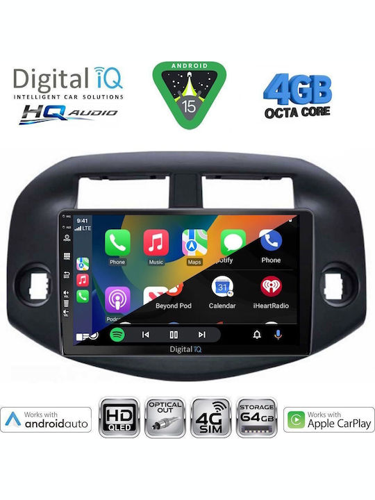 Digital IQ Car Audio System for Toyota RAV 4 2006-2012 (Bluetooth/USB/WiFi/GPS/Apple CarPlay/Android Auto) with 10" Touch Screen