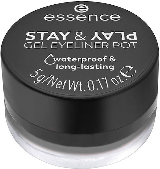 Essence Stay & Play Waterproof Eye Liner Gel 01 Black 5gr