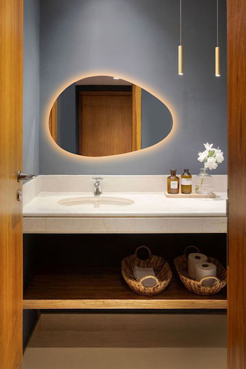SteweHome Bathroom Mirror 35x55cm Yellow