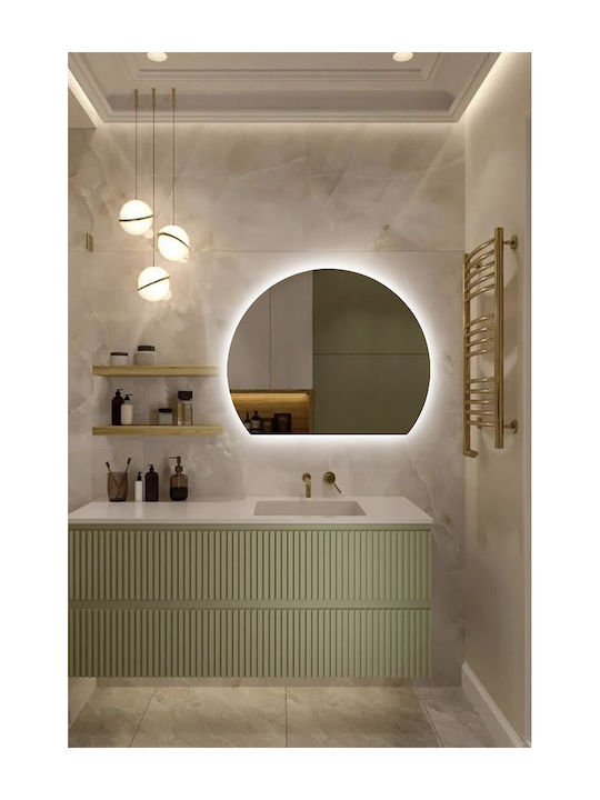 SteweHome Καθρέπτης Μπάνιου Led 35x40cm Λευκός