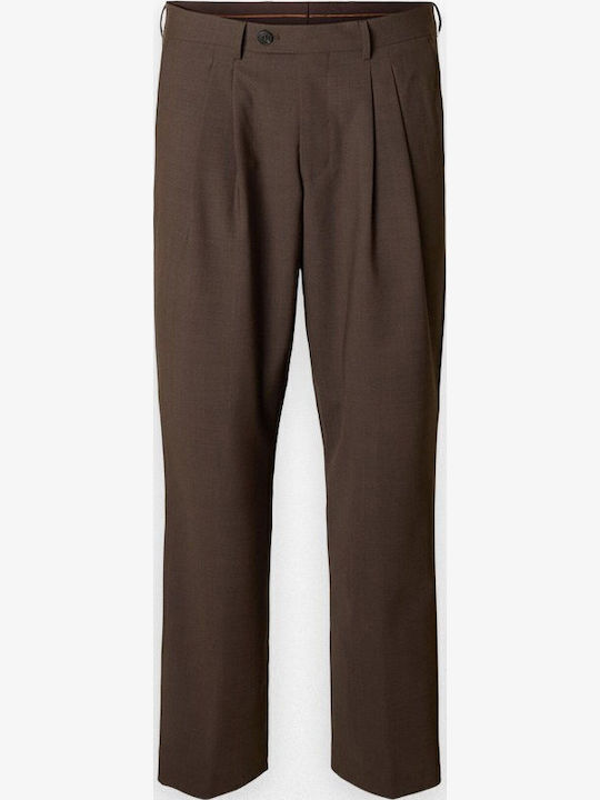 Suit Trousers in Relaxed Fit Brown