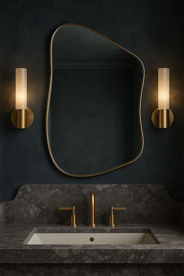 SteweHome STE-009866-V15196-130547 Огледало от Метал 50x70cm Сиво SteweHome STE-009866-V15196-130547 Огледало от Метал 50x70cm Сиво