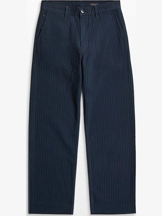 Men's Chino Trousers with Straight Leg Style Blue