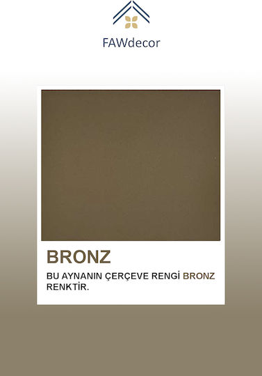 SteweHome MDF Badezimmerspiegel 55x70cm Bronze SteweHome MDF Badezimmerspiegel 55x70cm Bronze