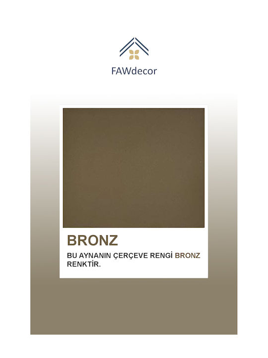 SteweHome Oglindă de Baie din MDF 80x105cm Bronz