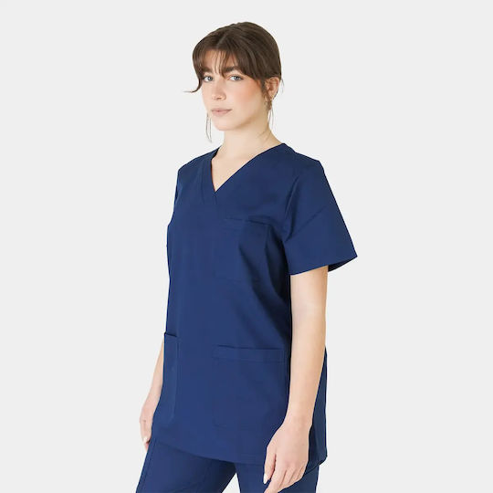 Dr. Scrub Unisex Ιατρική Μπλούζα Navy Μπλε