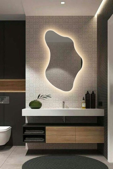 SteweHome Огледало за Баня LED 45x75cm Жълто