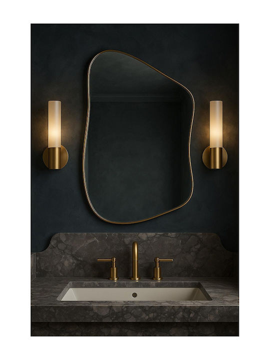 SteweHome Bathroom Mirror Made of Metal 80x100cm Silver